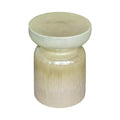 Wave Pattern Ceramic Drum Multipurpose Accent Stool