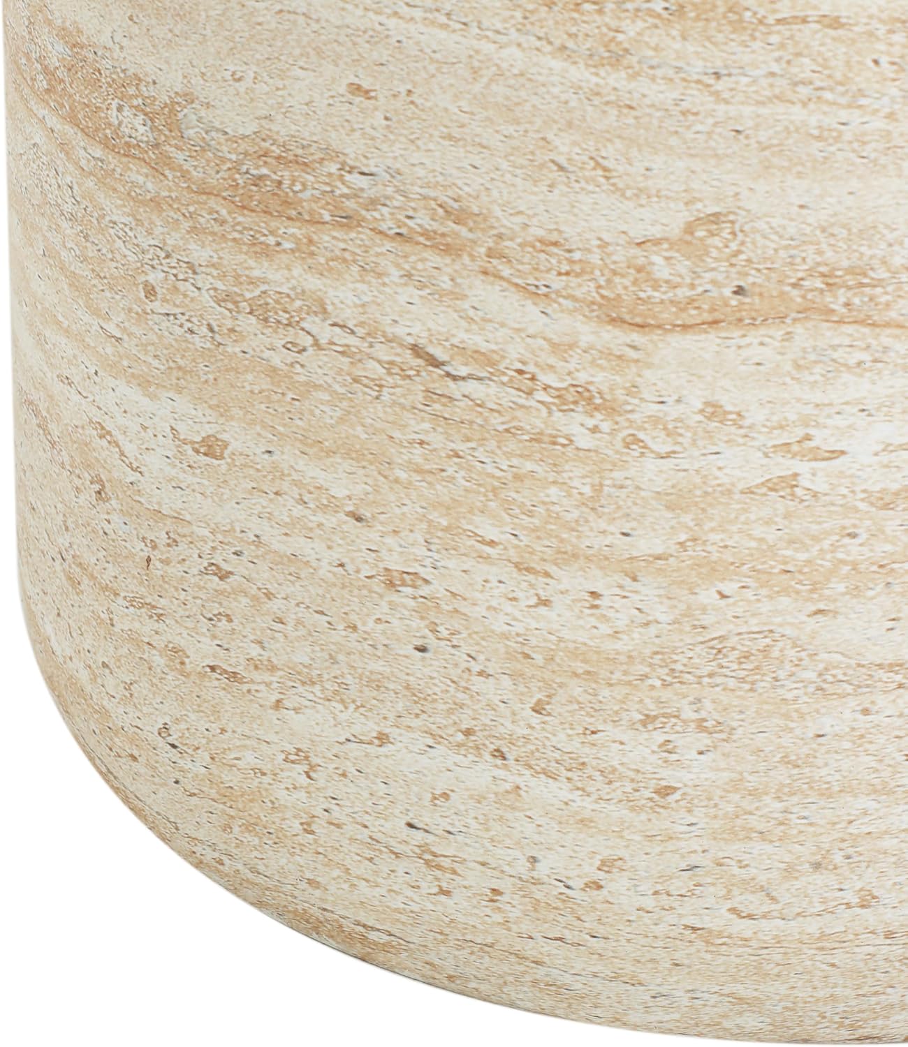 Travertine Lightweight Concrete Round Garden Stool