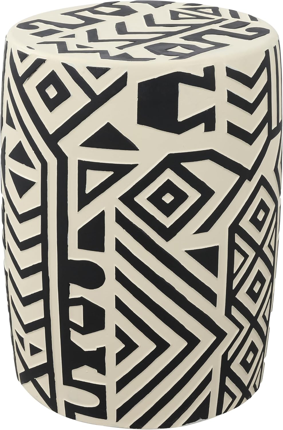 Distressed Geometric Concrete Indoor Outdoor Stool