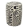 Distressed Geometric Concrete Indoor Outdoor Stool