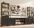 White Power Hub Wall Unit TV Entertainment Center