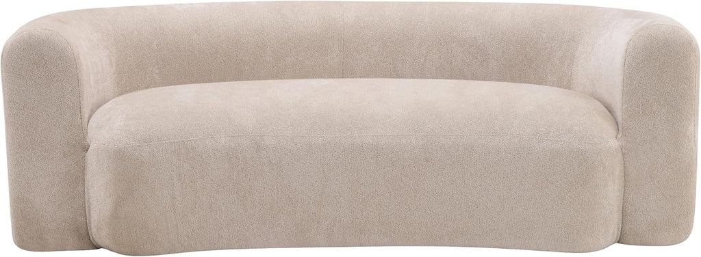 Almond Chenille Curved Cloud Modular Sleeper Sofa
