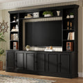 White Rustic Wall Unit TV Entertainment Center