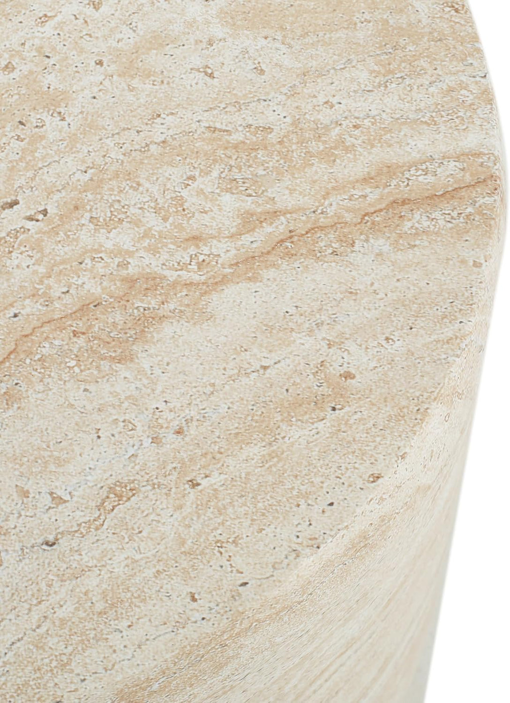 Travertine Lightweight Concrete Round Garden Stool