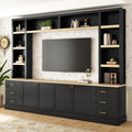 Blue Rustic Farmhouse Wall Unit TV Stand