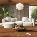 Curved Boneless Modular Sofa with Ottoman