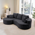 Whitecap Fabric Curved Cloud Modular Sectional Sofa