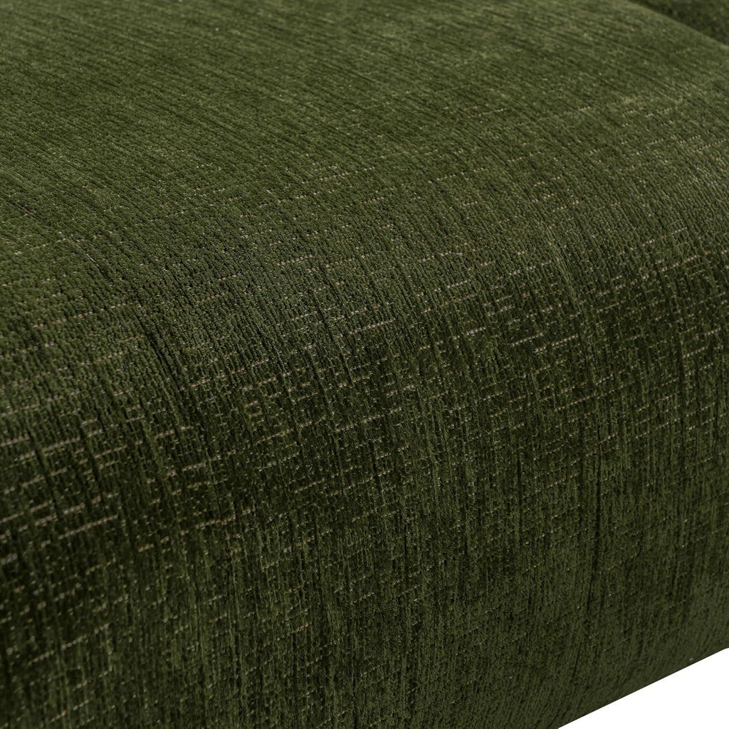 Green Compressed Foam Curved Cloud Modular Sofa